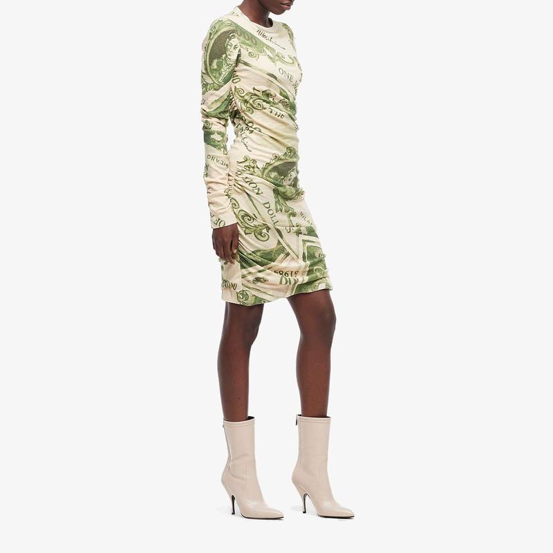 モスキーノ レディース ワン小片 トップス Money Print Dress White Green 送料無料 大きさ取換る無料 モスキーノ レディース トップス ワンピース White Green Pasadenasportsnow Com