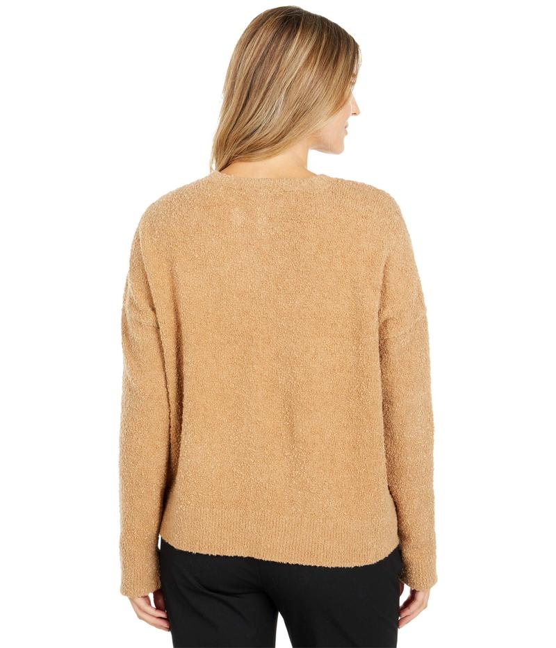 エイリーンフィッシャー レディース ニット セーター アウター Organic Cotton Boucle Sweater Honey Butlerchimneys Com