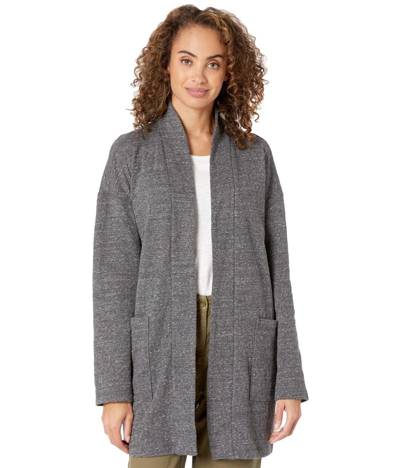 エイリーンフィッシャー レディース ニット セーター アウター Double Layer Organic Cotton High Collar  Jacket Charcoal 驚きの価格
