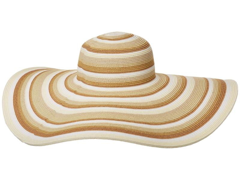 サンディエゴハット レディース 帽子 Inch Striped アクセサリー UBX2721 Sun Natural Floppy Mixed Brim Hat 帽子 | windowmaker.com