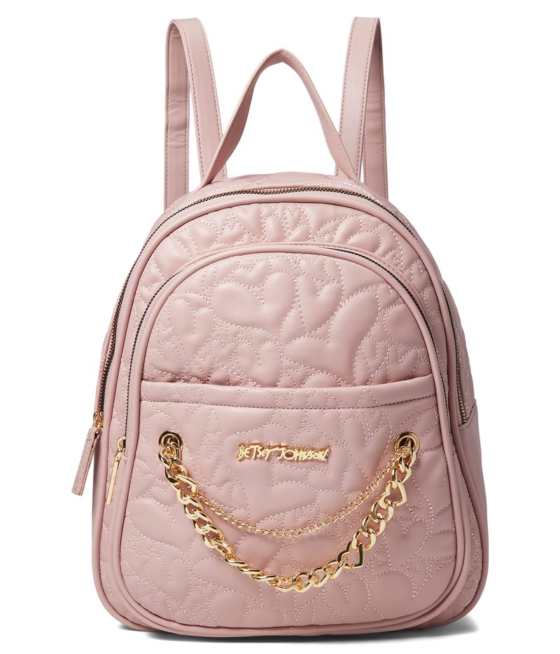 ベッツィジョンソン レディース バックパック・リュックサック バッグ XO June Quilted Backpack Pink