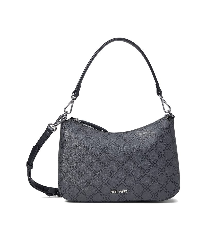 ナインウェスト レディース ハンドバッグ バッグ Rhea Shoulder Crossbody Jet Black Logo