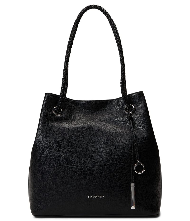 カルバンクライン レディース ハンドバッグ バッグ Gabrianna Novelty Tote Black Silver