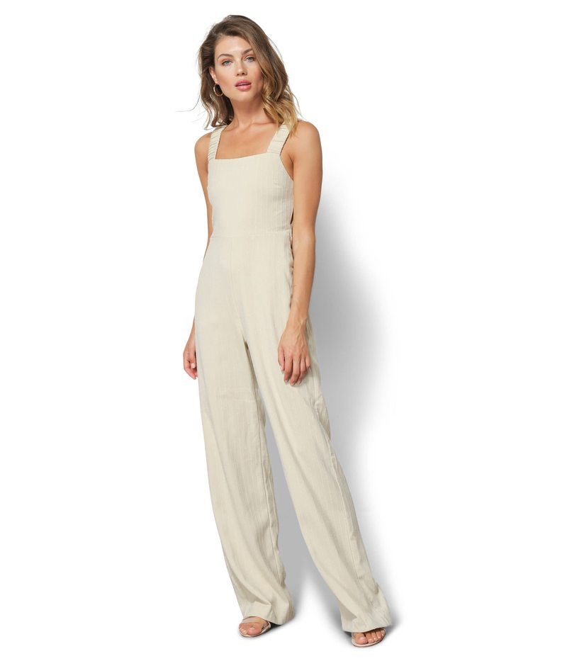 ラインアンドドット レディース ジャンプスーツ トップス Jodie Backless Romper Natural