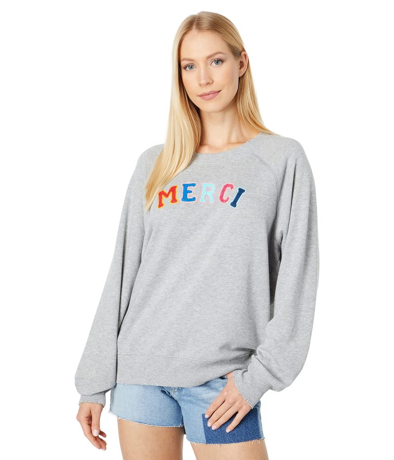 ワイルドフォックス レディース パーカー・スウェット アウター Merci Chenille Embroidered French Terry Sommers Sweatshirts Heather