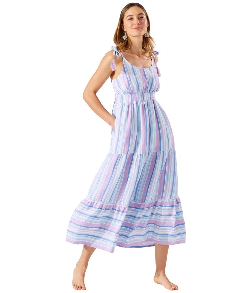 トッミーバハマ レディース ワンピース トップス St. Lucia Tiered Maxi Dress Cover-Up Lilac Field