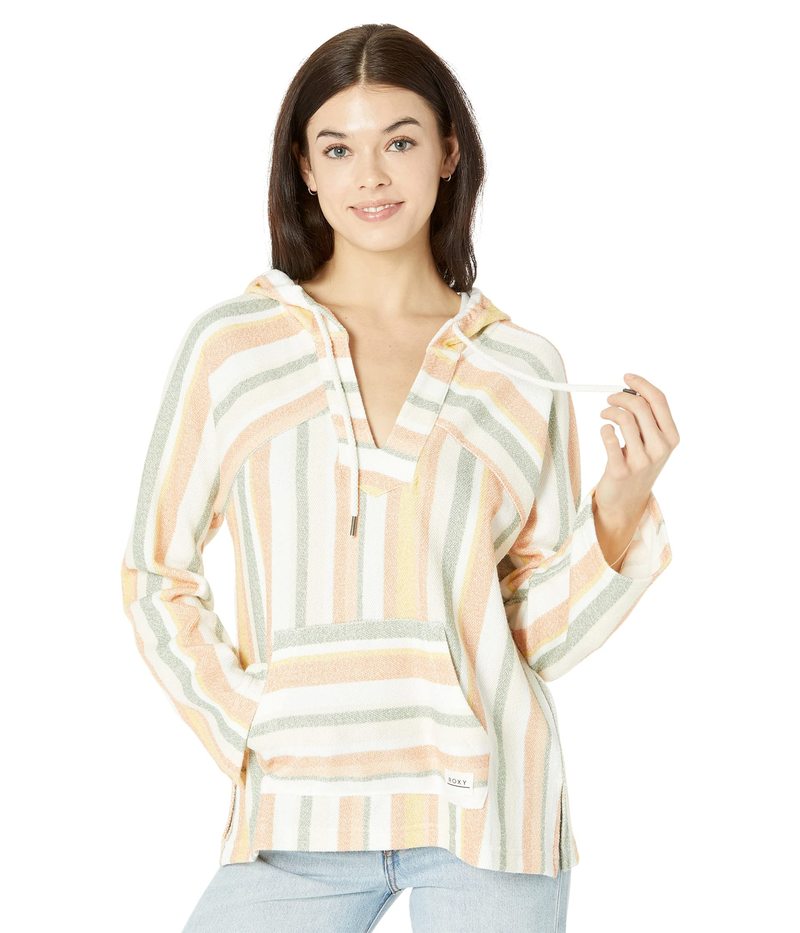 ロキシー レディース パーカー・スウェット アウター Wild Free Tapioca Sun Struck Stripe