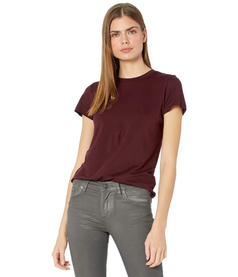 ヴィンス レディース シャツ トップス Essential Crew Black Plum 商舗