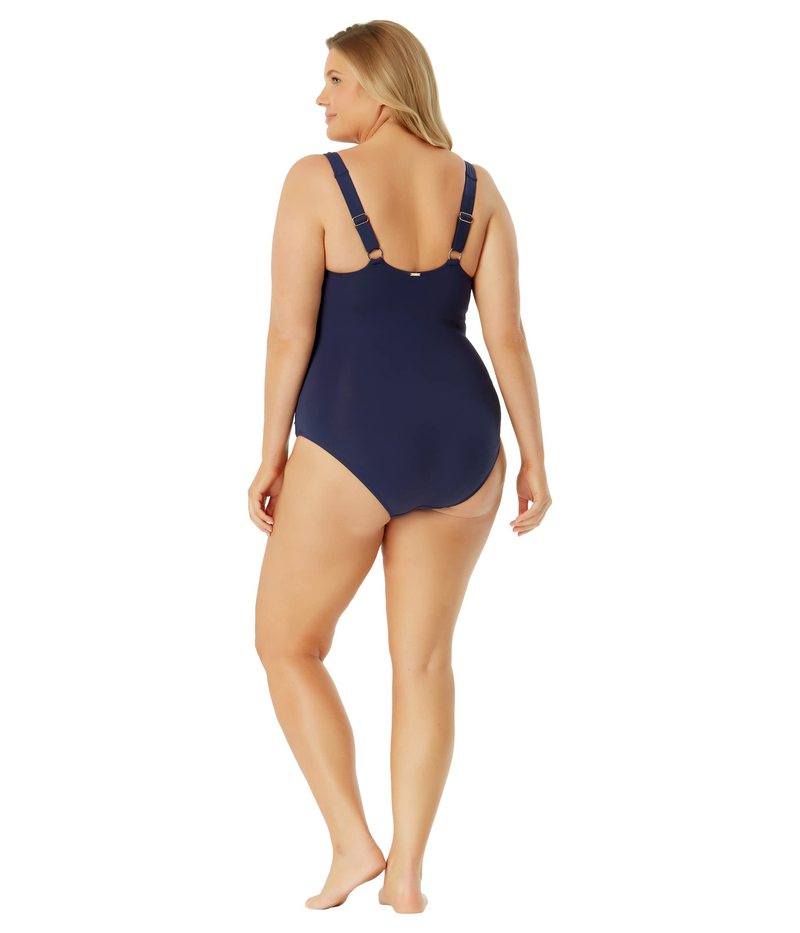 送料無料 アンコール レディース 上下セット 水着 Plus Size V Wire One-Piece - 水着