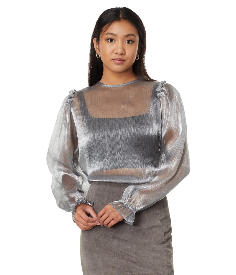 フリーピープル レディース トップス シャツ Free People Freya Frost Top Silver シルバー