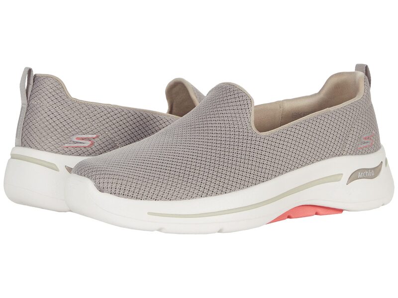 スケッチャーズ レディース シューズ スニーカー SKECHERS Performance Go Walk Arch Fit Taupe/Coral コーラル｜ReVida 店