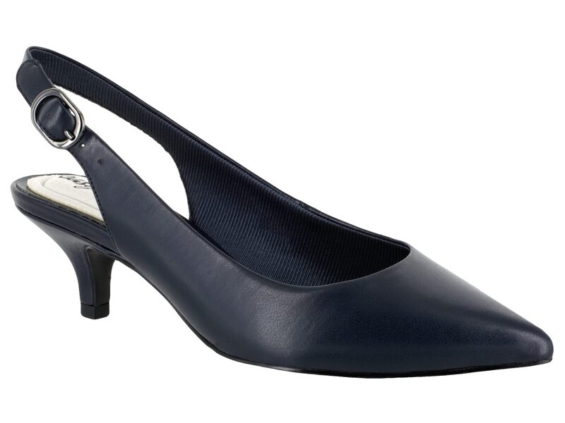 イージーストリート レディース シューズ 踵 Easy Street Faye Navy 米国海軍