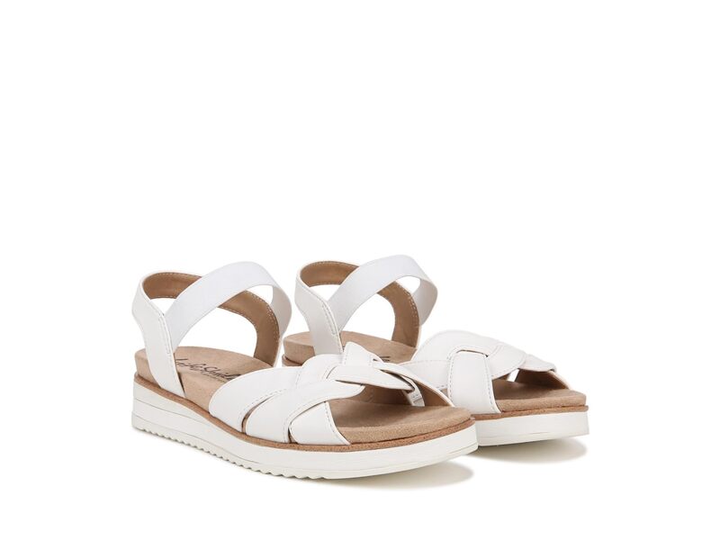ライフストライド レディース シューズ サンダル アンクル LifeStride Zuri Ankle Strap Sandals White ホワイト