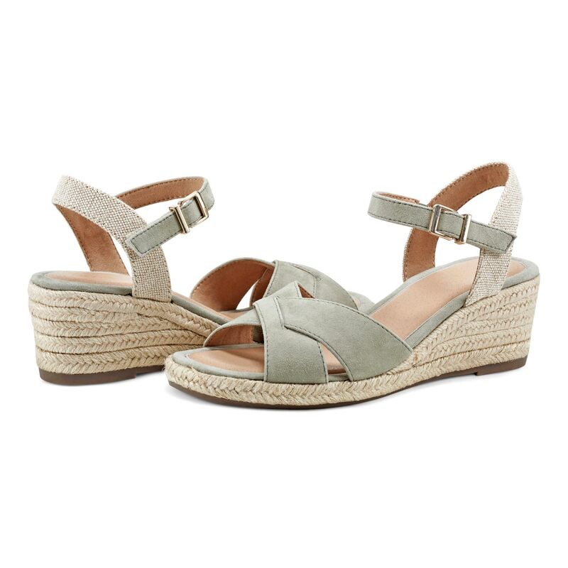 イージースピリット レディース シューズ ヒール Easy Spirit Shandra Light Green Suede グリーン