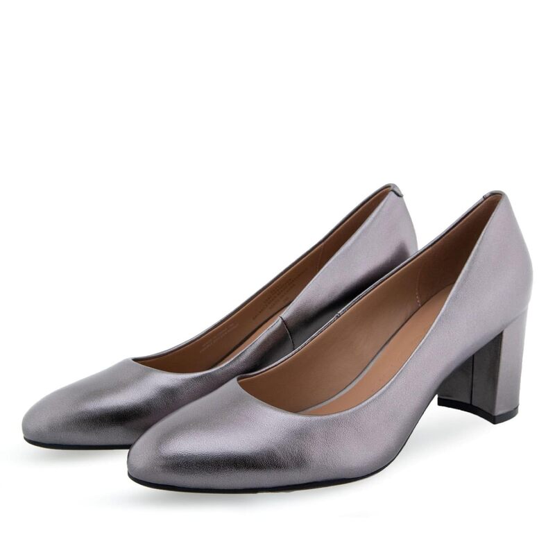 エアロソールズ レディース シューズ ヒール Aerosoles Betsy Gunmetal Metallic Leather メタリック