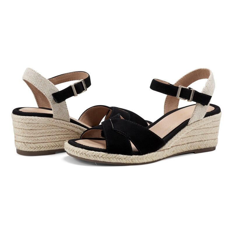 イージースピリット レディース シューズ 踵 Easy Spirit Shandra Black Suede 黒いこと ミュール-靴-レディース靴