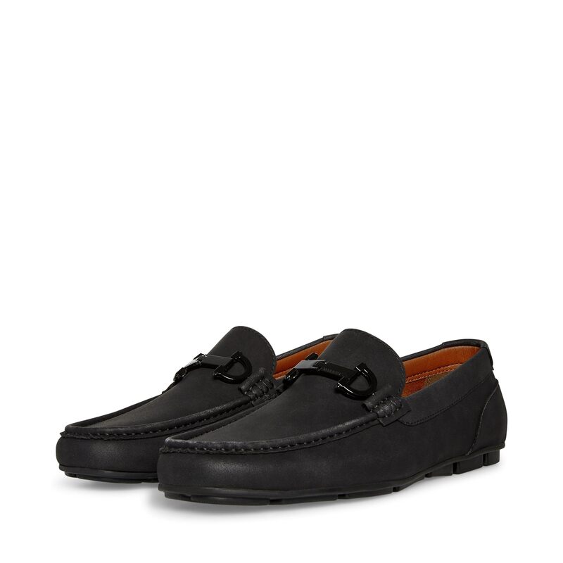 スティーブ マデン メンズ シューズ スリッポン・ローファー Steve Madden Snappz Black Suede ブラック