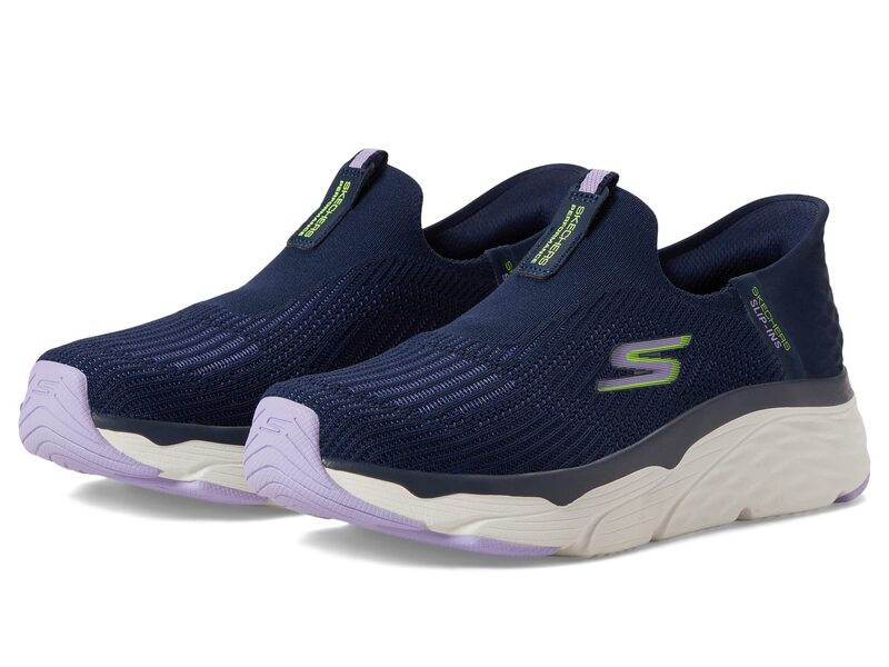 スケッチャーズ レディース シューズ スニーカー SKECHERS Max Cushioning Elite Smooth Transition Hands Free Slip-Ins Navy/Lavender ネイビー