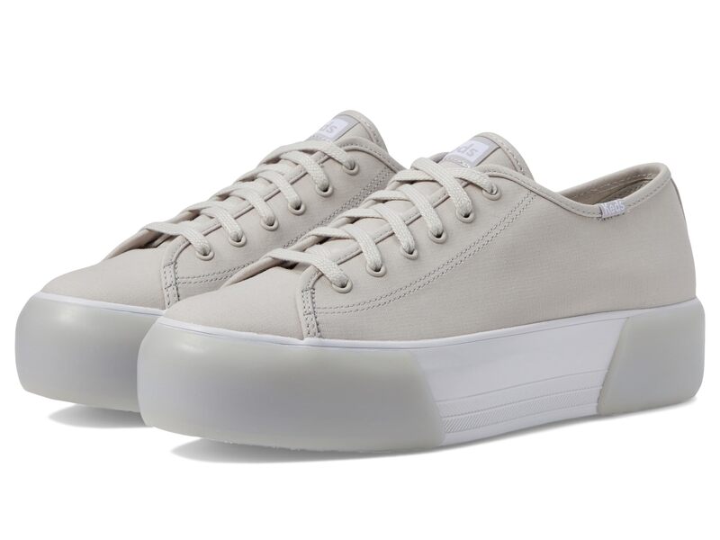 ケッズ レディース シューズ スニーカー レザー Keds Triple Up Leather White/Grey Bubble Foxing ホワイト|ReVida 店