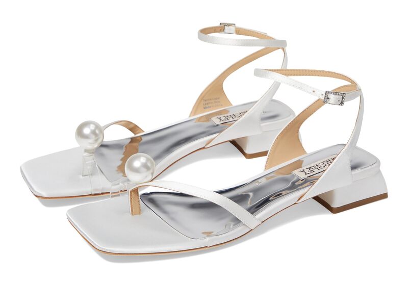バッジェリーミシュカ レディース シューズ サンダル Badgley Mischka Lola Soft White ホワイト|ReVida 店