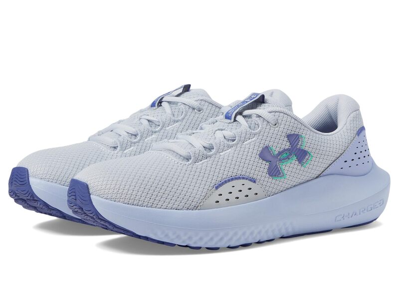 アンダーアーマー レディース シューズ スニーカー Under Armour Charged Surge 4 Halo Gray/Celeste/Starlight グレー