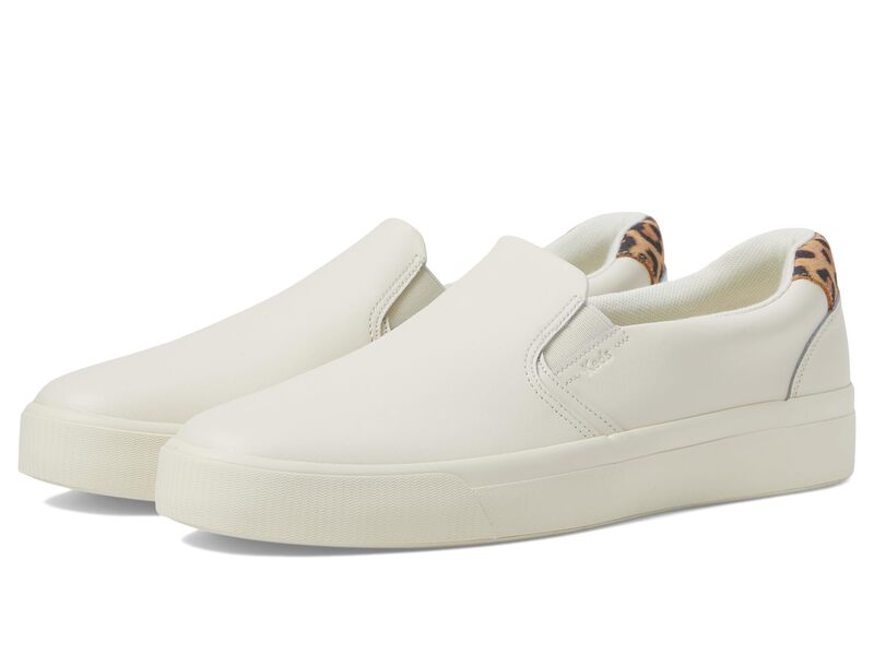 ケッズ レディース シューズ スニーカー Keds Pursuit Slip On White/Leopard Leather ホワイト