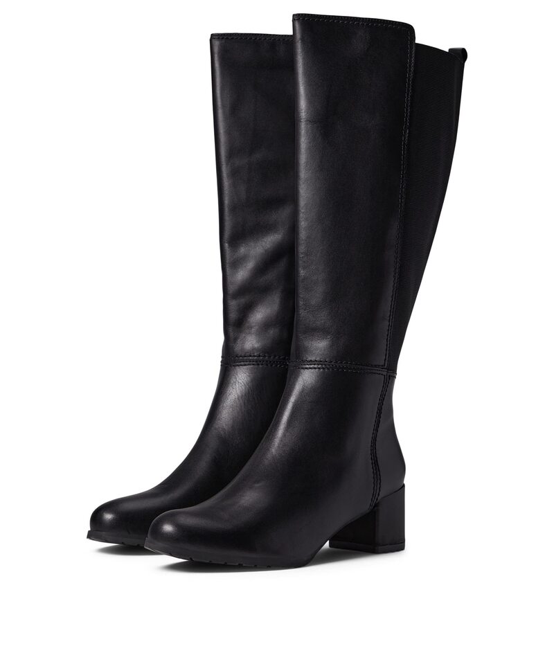ナチュライザー レディース シューズ ブーツ・レインブーツ Naturalizer Brent Black Leather Wide Calf ブラック