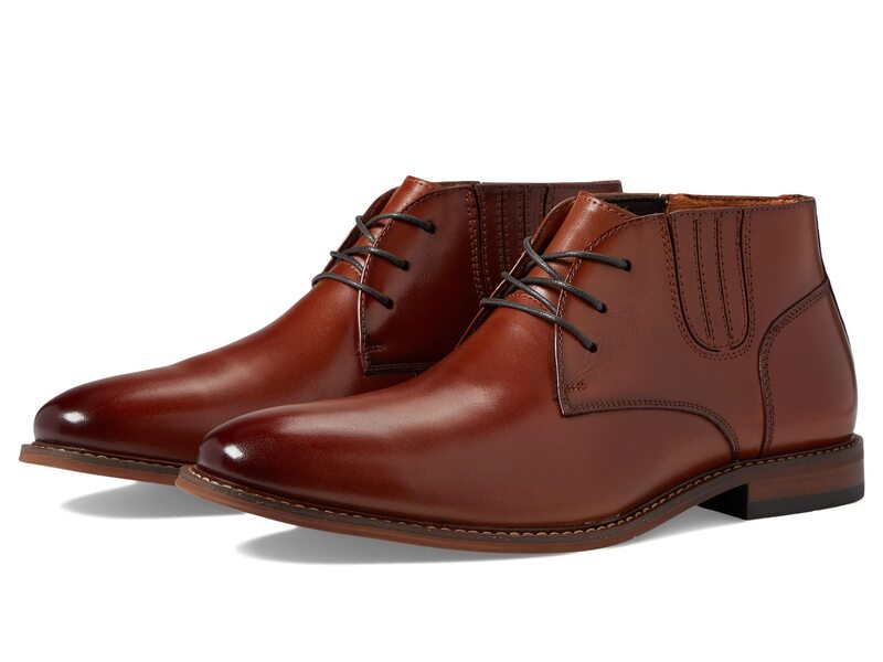 ステイシーアダムス メンズ シューズ ブーツ・レインブーツ Stacy Adams Maxwell Plain Toe Demi Boot Cognac