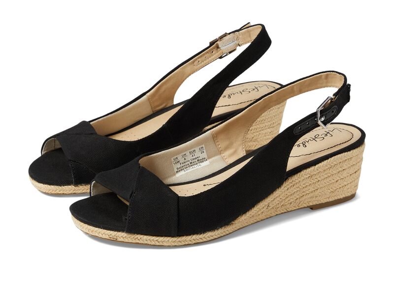 ライフストライド レディース シューズ ヒール LifeStride Socialite Black Soft Canvas ブラック