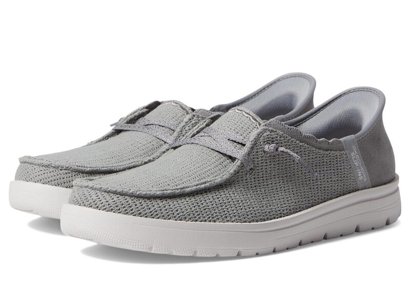 スケッチャーズ レディース シューズ スニーカー SKECHERS Venice - Coastal Groove Hands Free Slip-Ins Grey グレー