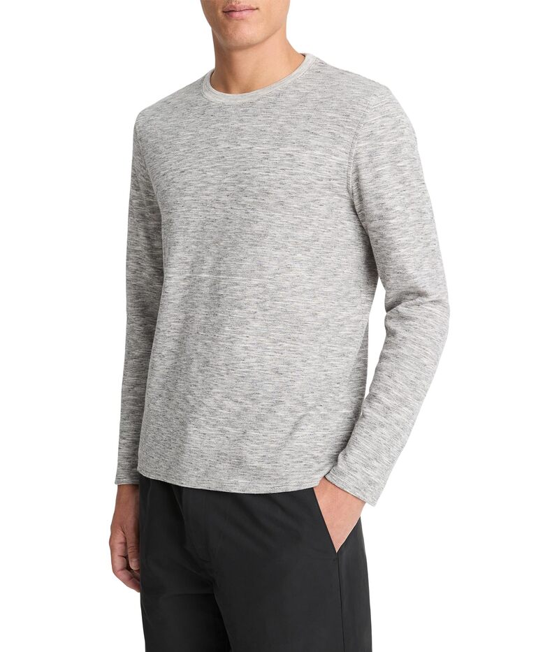 ヴィンス メンズ アウター ニット・セーター Vince Space Dye Long Sleeve Crew Blue Cloud/Off White オフホワイト