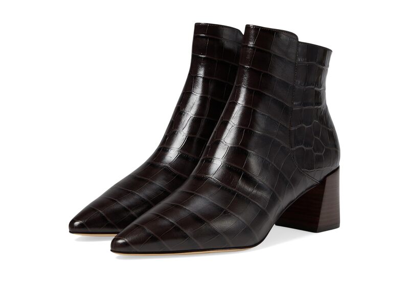 コールハーン レディース シューズ ブーツ・レインブーツ ヒール Cole Haan Catlyn Block Heel Bootie Dark Chocolate Croc Print Leather チョコレート｜ReVida 店 31,070円