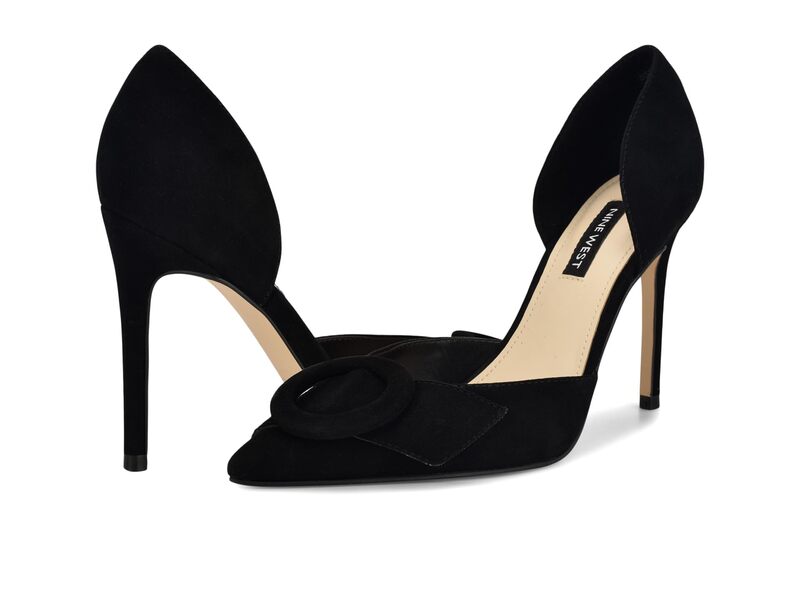 ナインウェスト レディース シューズ 踵 Nine West Frolly Black Suede 黒いこと