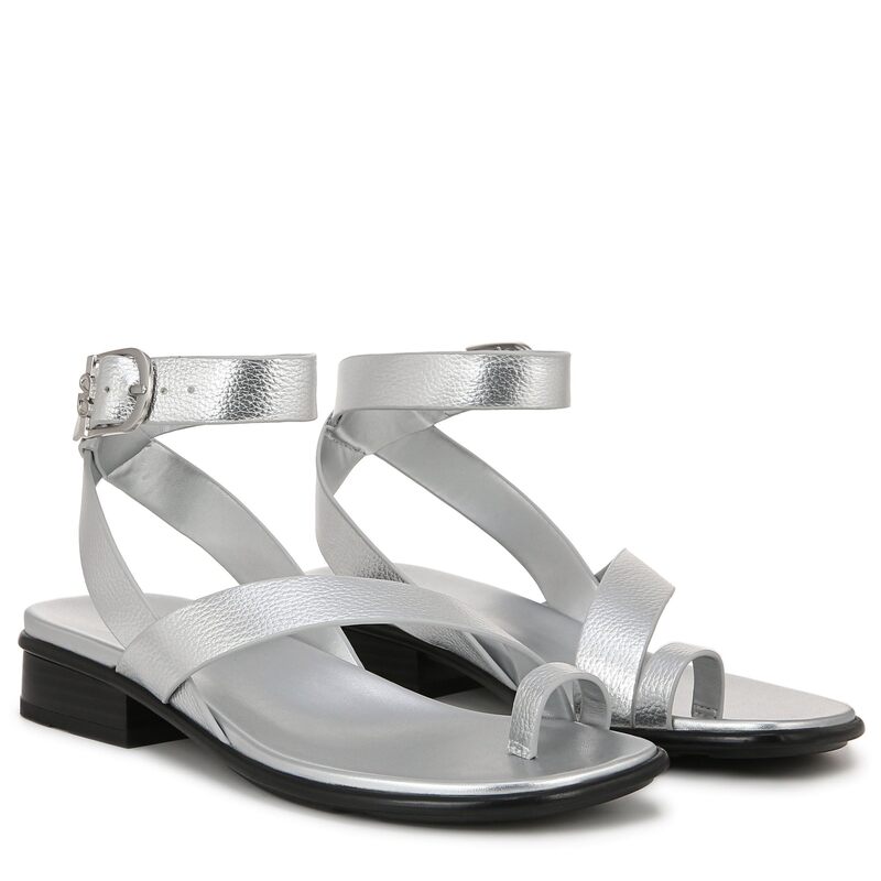 ナチュライザー レディース シューズ 踵 アンクル Naturalizer Birch Ankle Straps Silver Faux Leather しろがね色