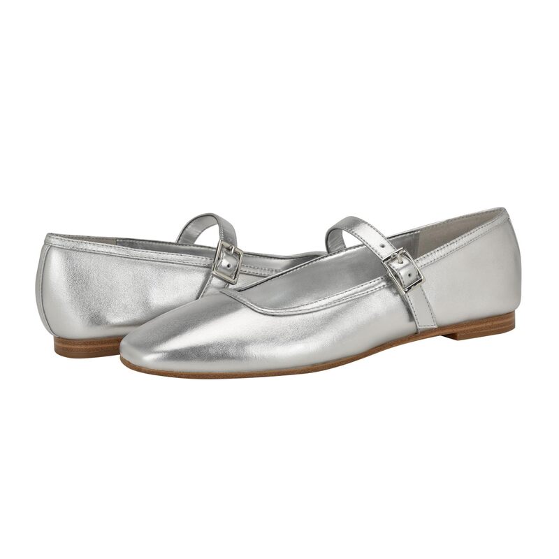 カルバンクライン レディース シューズ サンダル Calvin Klein Greto Silver Leather シルバー