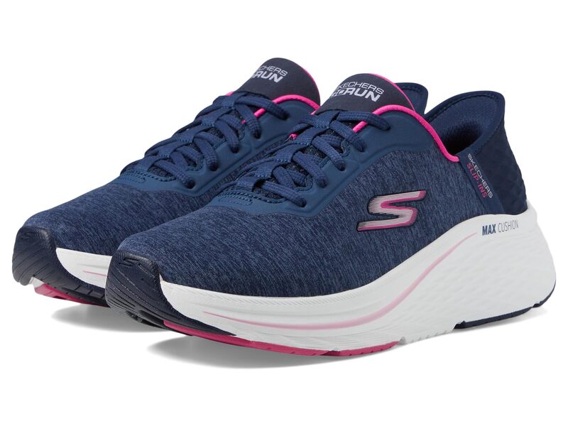 スケッチャーズ レディース シューズ スニーカー SKECHERS Max Cushioning Elite 2.0 Prevail Hands Free Slip-Ins Navy/Pink ネイビー