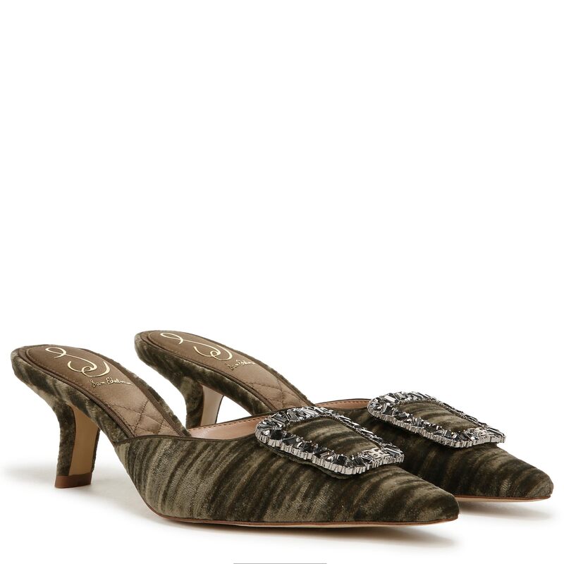 サムエデルマン レディース シューズ 踵 Sam Edelman Brit Glow Winter Moss Crystal