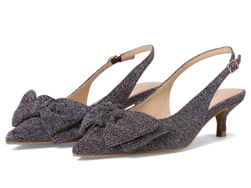 ジャックロジャース レディース シューズ 踵 Jack Rogers Debra Slingback Kitten Heel - Sparkle Anthracite Sparkle