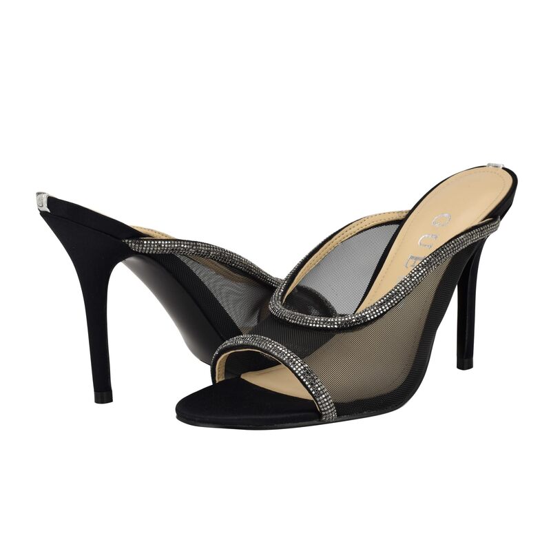 ゲス レディース シューズ サンダル GUESS Mansa Black Mesh ブラック