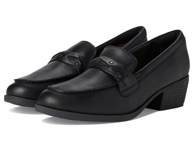クラークス レディース シューズ スリッポン・ローファー Clarks Charlten Echo Black Leather 黒いこと