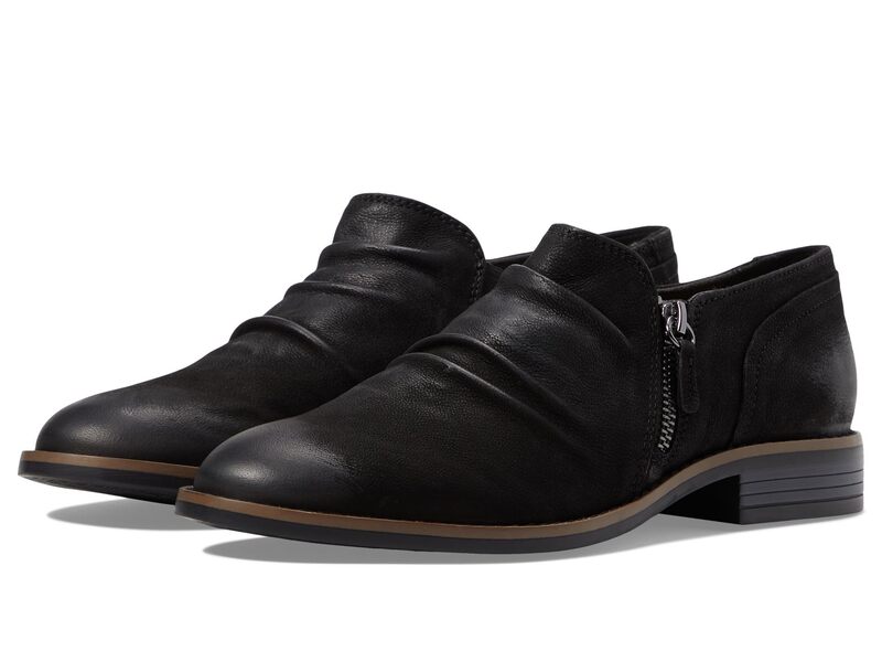 クラークス レディース シューズ スリッポン・ローファー Clarks Camzin Pace Black Nubuck 黒いこと 靴-ローファー-レディース靴