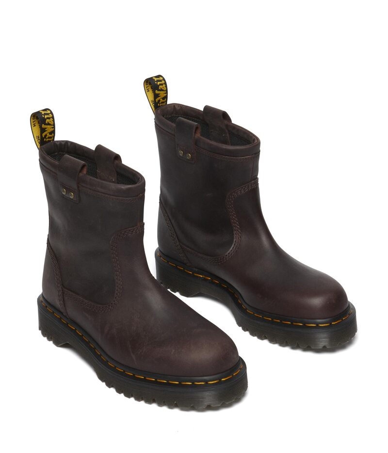 【送料無料】 ドクターマーチン メンズ ブーツ・レインブーツ シューズ Anistone Lo Leather Boots Dark Brown画像