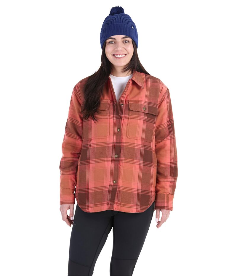マーモット レディース アウター コート ジャケット Marmot Ridgefield Sherpa Flannel Jacket Grapefruit/Chocolate チョコレート