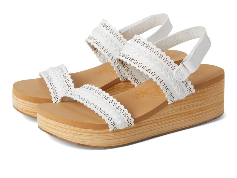 スケッチャーズ レディース シューズ 踵 SKECHERS Summers - Coastal Stroll White 白いこと