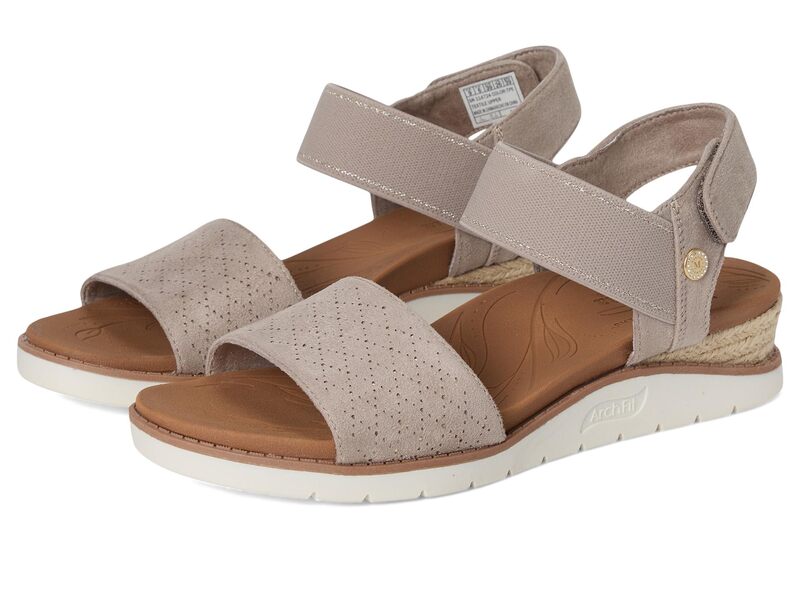 スケッチャーズ レディース シューズ ヒール BOBS from SKECHERS Martha Stewart Arch Fit Beach Kiss-Beyond Chic Taupe トープ