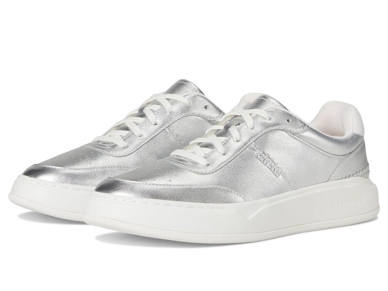 電話を掛けるハーン レディース シューズ スニーカー Cole Haan Grandpro Carissa Sneakers Silver Talca/Optic White 白いこと
