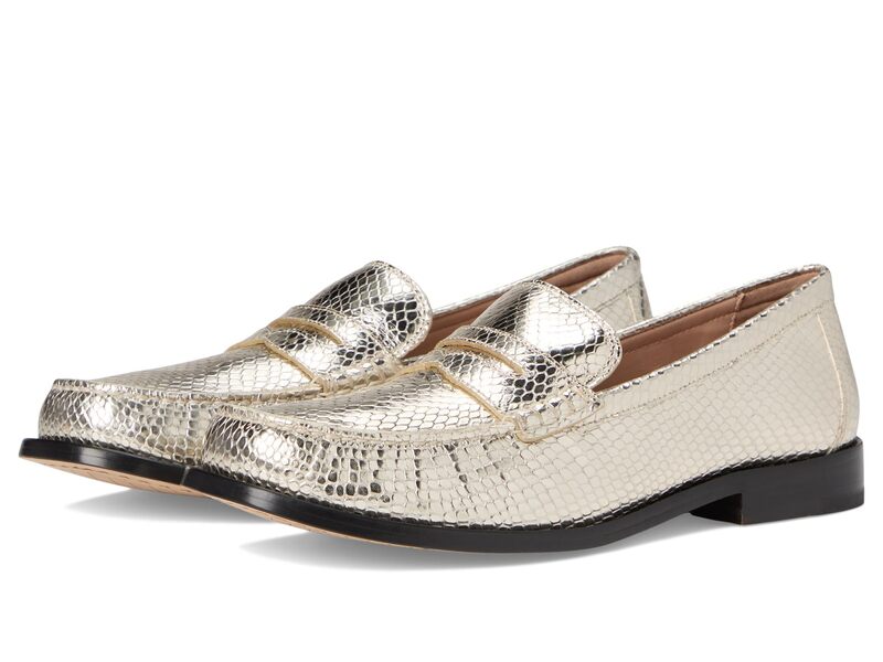 コールハーン レディース シューズ スリッポン・ローファー Cole Haan Lana Lux Penny Loafers Remastered Gold Snake Print Leather ゴールド