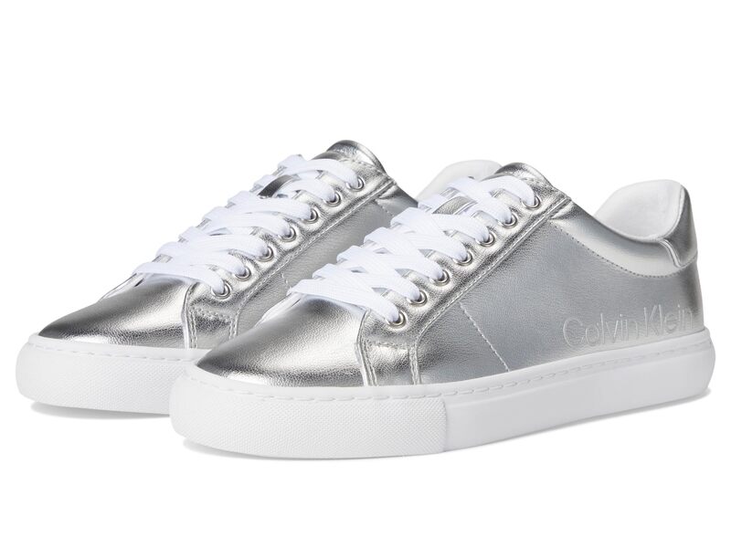 カルバンクライン レディース シューズ スニーカー Calvin Klein Camzy Silver Metallic しろがね色