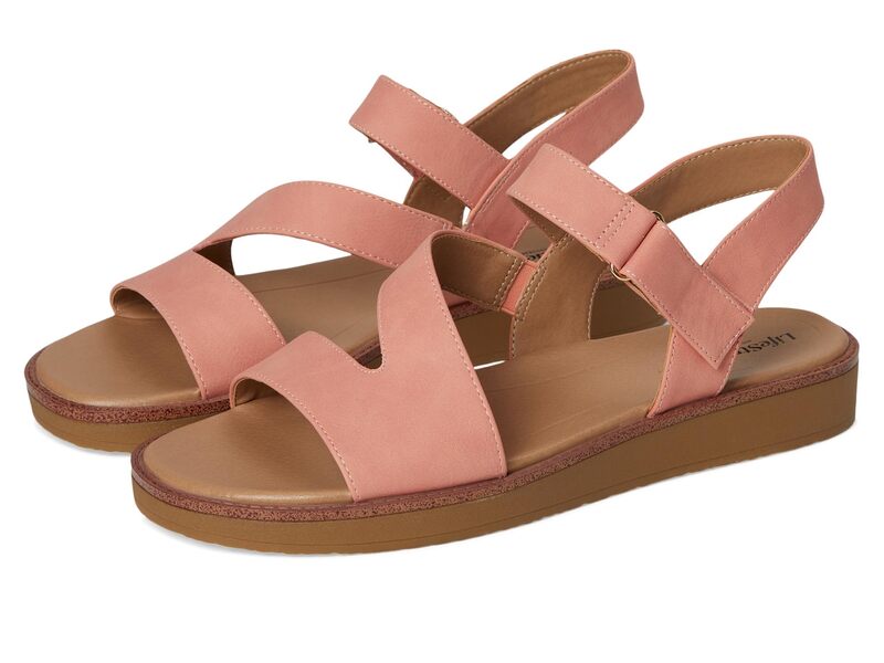 ライフストライド レディース シューズ サンダル LifeStride Waverly Sandals Coral Pink Faux Leather ピンク 11,455円