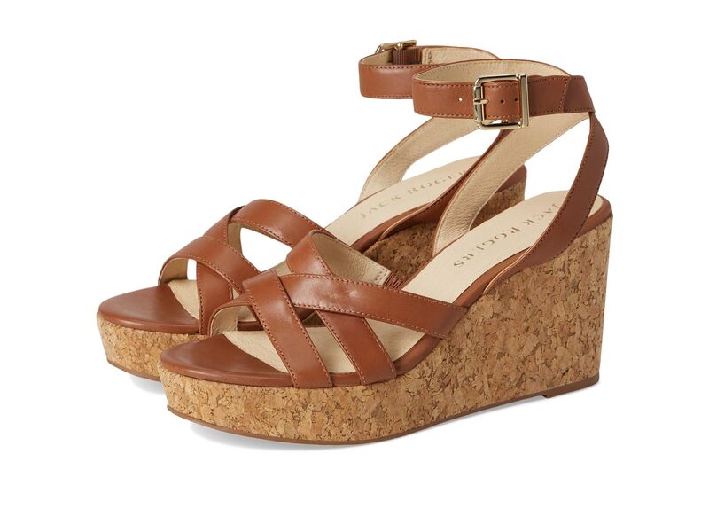 ジャックロジャース レディース シューズ 踵 Jack Rogers Pippa Wedge Cognac
